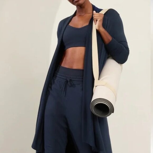 Athleta Jackets & Blazers - Athleta | Wrap | Pranayama Long Wrap | Navy